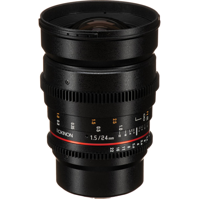 Rokinon 24mm T1.5 Objetivo Cine para Montura Micro Cuatro Tercios con Funda y Tapas