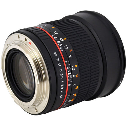 Rokinon 85mm f1.4 AS IF UMC Lente para Canon EF Apertura f1.4 a f22 Full Frame