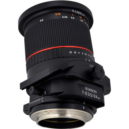 Rokinon Tilt-Shift 24mm f/3.5 ED AS UMC Lente para Canon Gran Angular 8.5º Tilt 12mm Shift