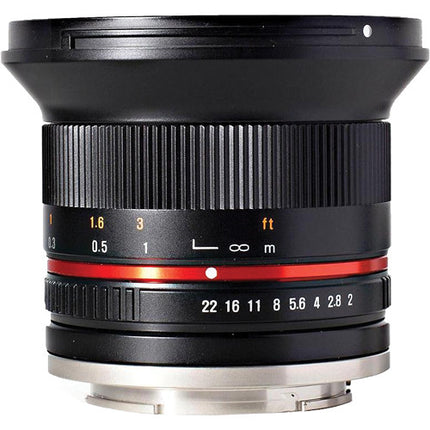 Rokinon 12mm f2.0 NCS CS Objetivo para Sony E Montura APS C 18mm