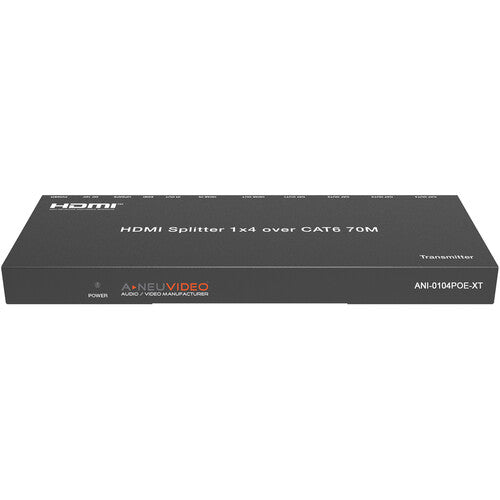 A-Neuvideo Extensor Divisor HDMI 1x4 4K30 1080p Cat 6 con 4 Receptores
