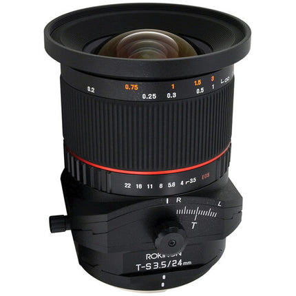 Rokinon Tilt-Shift 24mm f/3.5 ED AS UMC Lente para Canon Gran Angular 8.5º Tilt 12mm Shift