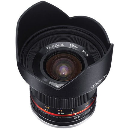 Rokinon 12mm f2.0 NCS CS Objetivo para Sony E Montura APS C 18mm