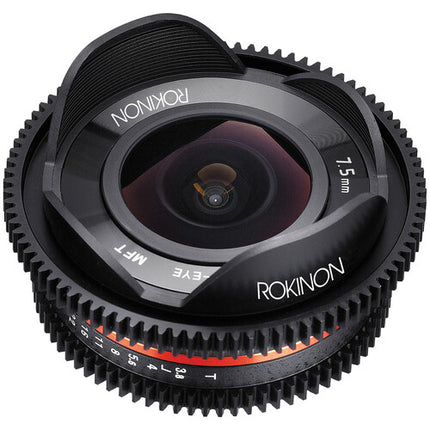 Rokinon 7.5mm T3.8 Objetivo Ojo de Pez Cine para Micro Cuatro Tercios 180º Ángulo de Visión