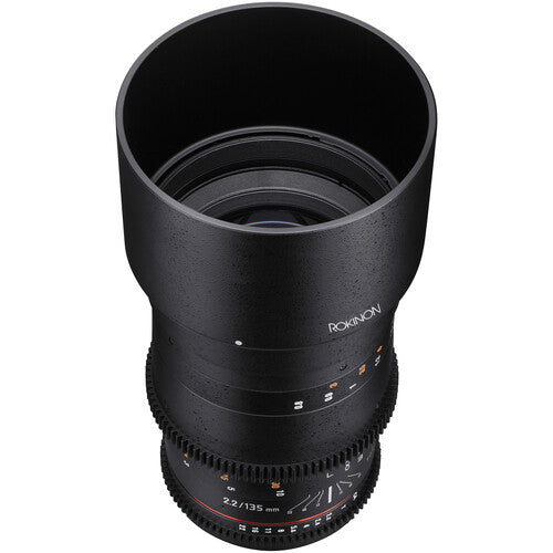 Rokinon 135mm T2.2 Cine DS Objetivo para Canon EF Montura con Foco Manual y Apertura De-Clicked
