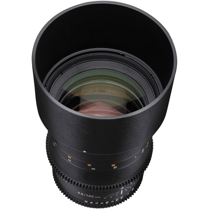 Rokinon 135mm T2.2 Cine DS Objetivo para Canon EF Montura con Foco Manual y Apertura De-Clicked