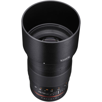 Rokinon 135mm f 2.0 ED UMC Lente Canon EF Montura Full Frame 77mm