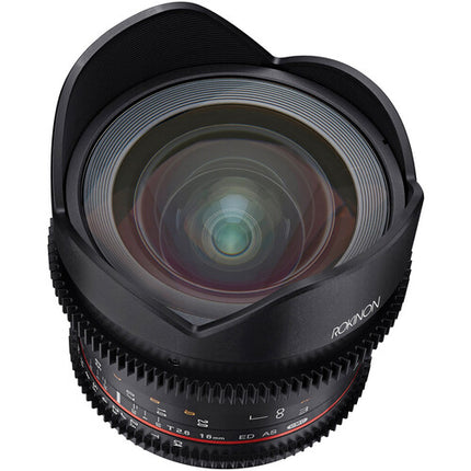 Rokinon 16mm T2.6 Objetivo Cine Gran Angular Full Frame Canon EF