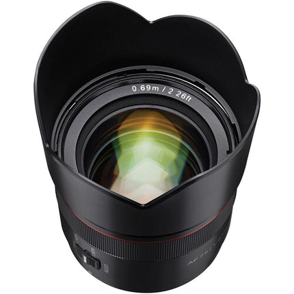 Rokinon AF 75mm f/1.8 FE Objetivo Sony E Full Frame 9 Cuchillas
