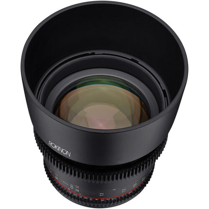 Rokinon 85mm T1.5 DSX Objetivo Cine Full Frame con Parasol Petalo