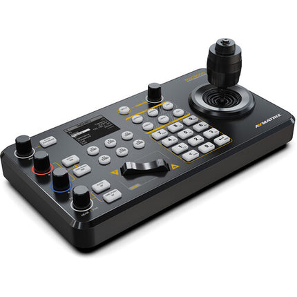 AVMATRIX Controlador Joystick Profesional para Cámara PTZ IP y Serial 2 2" LCD PoE