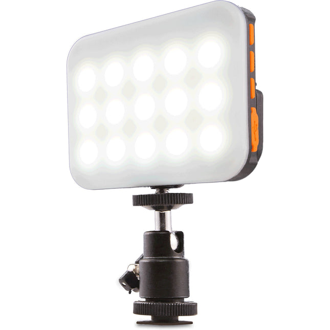Padcaster On-Camera LED Luz con Temperatura Variable 3200-6500K Batería 3000mAh y Adaptador Cold Shoe