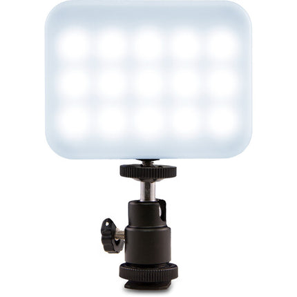 Padcaster On-Camera LED Luz con Temperatura Variable 3200-6500K Batería 3000mAh y Adaptador Cold Shoe
