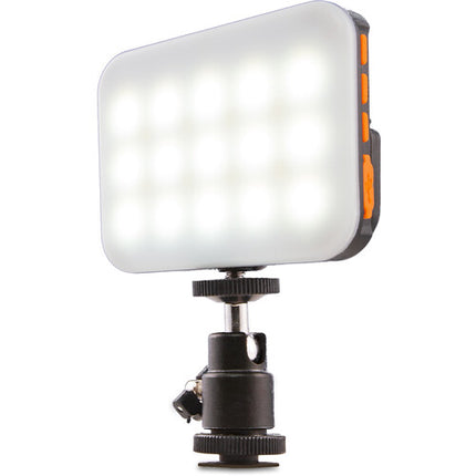 Padcaster On-Camera LED Luz con Temperatura Variable 3200-6500K Batería 3000mAh y Adaptador Cold Shoe