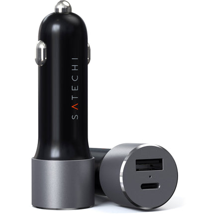 Satechi Cargador de Auto USB Tipo C 72W 60W PD 12W USB-A