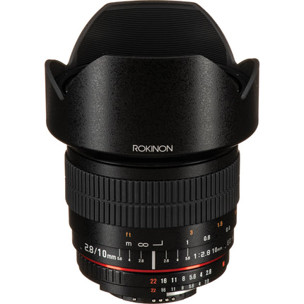 Rokinon 10mm f/2.8 ED AS NCS CS Objetivo Nikon F Montura APS-C con Capucha y Estuche