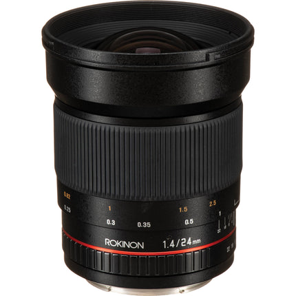 Rokinon 24mm f1.4 ED AS UMC objetivo gran angular para Canon lentes asféricos y ED maletín incluido