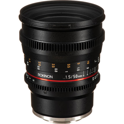 Rokinon 50mm T1.5 AS UMC Objetivo Cine para Montura Sony E con Enfoque Manual y Apertura T1.5-T22