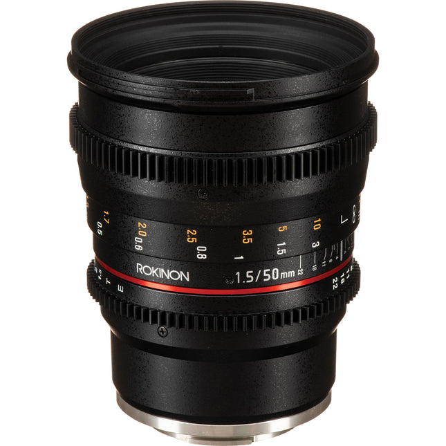 Rokinon 50mm T1.5 AS UMC Objetivo Cine para Montura Sony E con Enfoque Manual y Apertura T1.5-T22