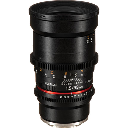 Rokinon 35mm T1.5 Objetivo Cine para Sony E-Mount Full-Frame 77mm