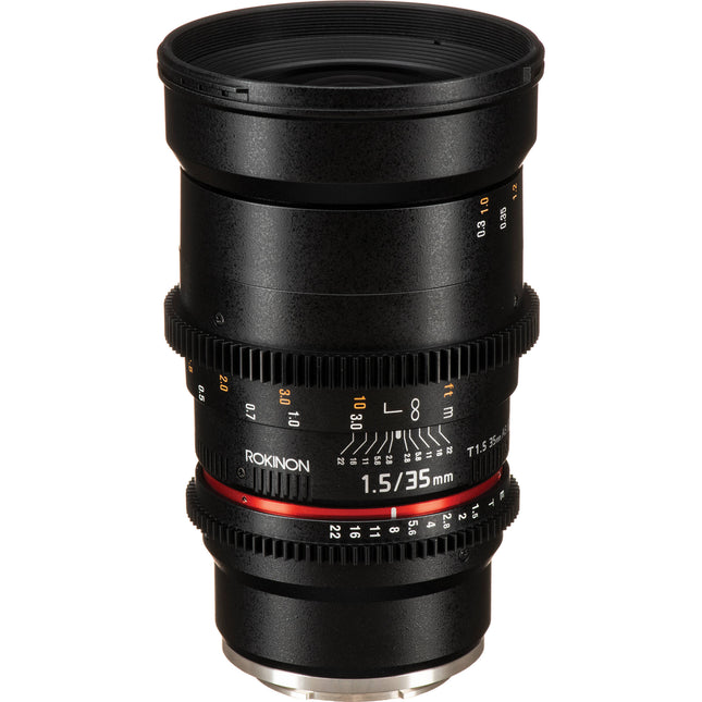 Rokinon 35mm T1.5 Objetivo Cine para Sony E-Mount Full-Frame 77mm
