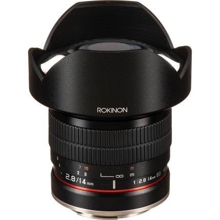 Rokinon 14mm f/2.8 IF ED UMC Lente angular para Canon con Chip AE y parasol integrado