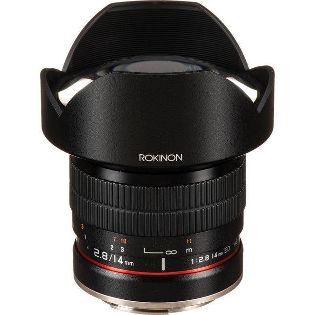 Rokinon 14mm f/2.8 IF ED UMC Lente angular para Canon con Chip AE y parasol integrado