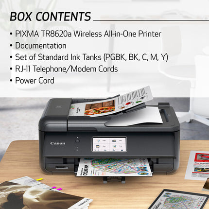 Canon PIXMA TR8620a Impresora Multifunción WiFi 15 ipm 1200x2400 dpi Kit Papel 4x6