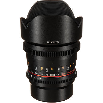 Rokinon 10mm T3.1 Objetivo Cine DS Montura MFT Manual de Apertura