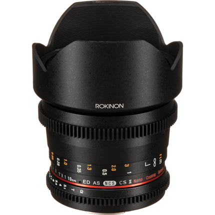 Rokinon 10mm T3.1 Objetivo Cine para Sony Alpha Montura APS-C con Foco Manual y Montura Estándar