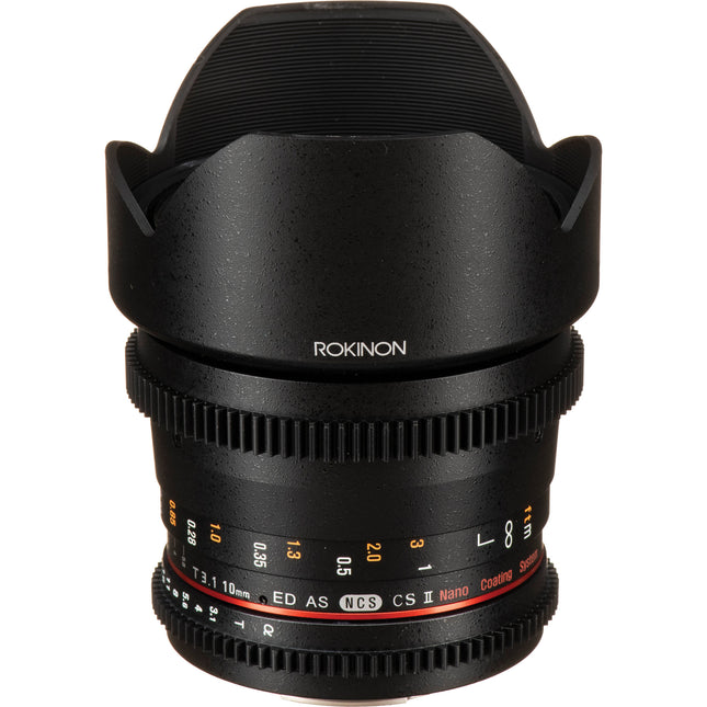 Rokinon 10mm T3.1 Objetivo Cine para Sony Alpha Montura APS-C con Foco Manual y Montura Estándar