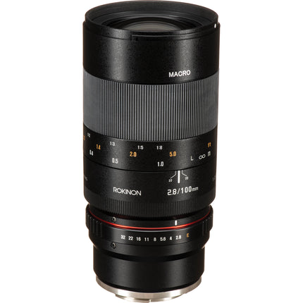 Rokinon 100mm f/2.8 Lente Macro para Sony E 1:1 Magnificación y Diafragma 9 hojas
