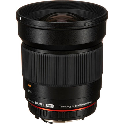 Rokinon 24mm f1.4 ED AS UMC Objetivo gran angular para Nikon con enfoque manual y distancia mínima 25cm