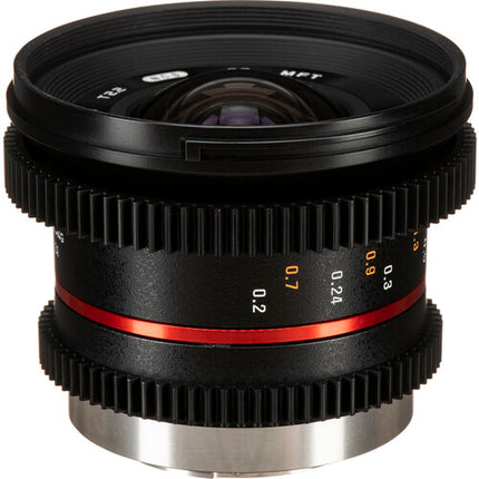 Rokinon 12mm T2.2 Lente Cine para Montura Micro Cuatro Tercios T22 y Distancia Mínima 7.87"