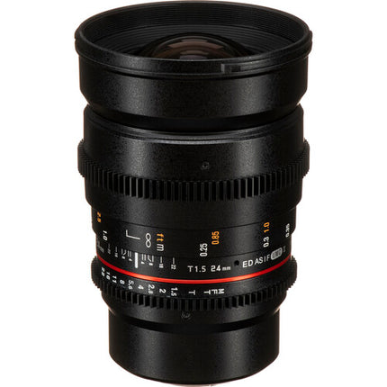Rokinon 24mm T1.5 Objetivo Cine para Montura Micro Cuatro Tercios con Funda y Tapas