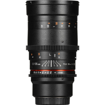 Rokinon 135mm T2.2 Cine DS Objetivo para Sony E-Mount Full Frame 77mm
