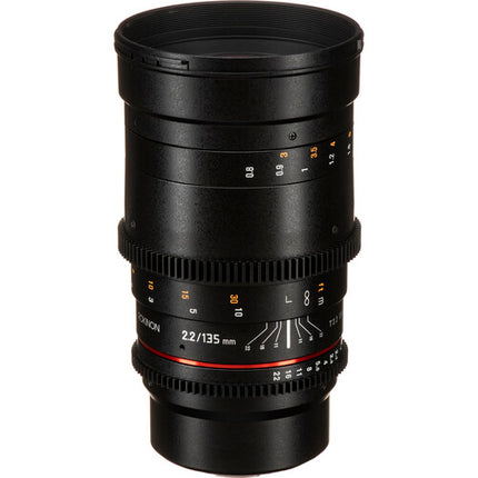 Rokinon 135mm T2.2 Cine DS lente para montura Micro Cuatro Tercios con filtro 77mm y capuchones
