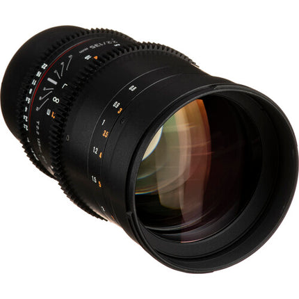 Rokinon 135mm T2.2 Cine DS lente para montura Micro Cuatro Tercios con filtro 77mm y capuchones