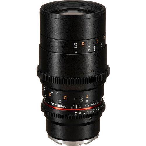Rokinon 100mm T3.1 Macro Cine DS Lente Macro para Sony E-Mount con Montura Completa y Filtro 67mm
