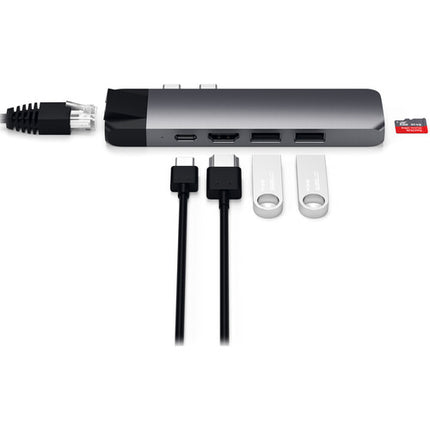 Satechi USB Type-C Pro Hub Adaptador con Ethernet HDMI 4K 87W PD
