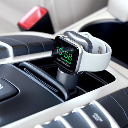 Satechi Base de Carga Magnética USB-C para Apple Watch Negra MFi