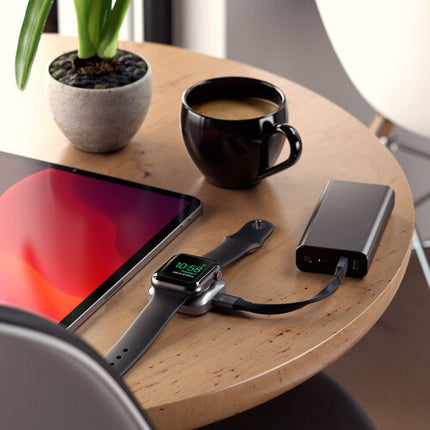 Satechi Base de Carga Magnética USB-C para Apple Watch Negra MFi