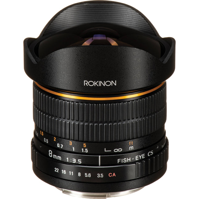 Rokinon 8mm f/3.5 Lente Ojo de Pez para Canon EF APS-C 12" enfoque mínimo