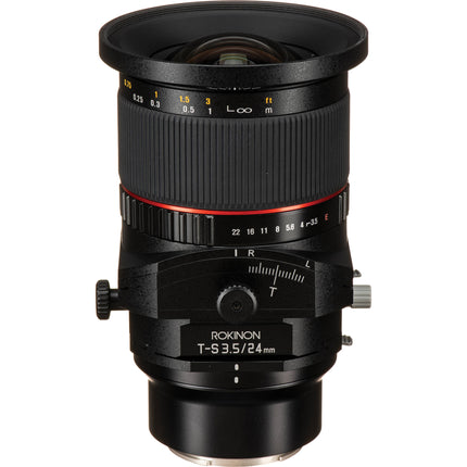 Rokinon T-S 24mm f3.5 Lente Tilt-Shift Sony E con Apertura f3.5 a f22 y Desplazamiento 12mm