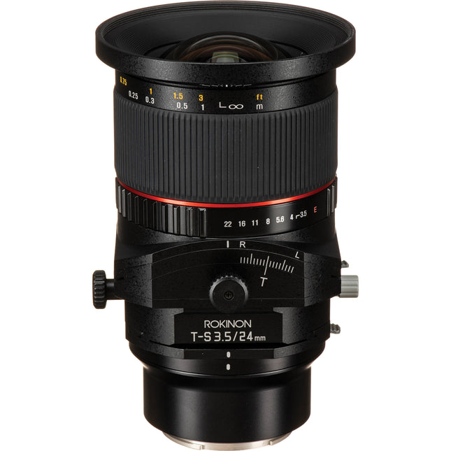 Rokinon T-S 24mm f3.5 Lente Tilt-Shift Sony E con Apertura f3.5 a f22 y Desplazamiento 12mm