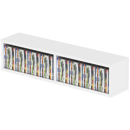 GLORIOUS CD Box 90 Blanco Estuche para 90 CDs de Madera MDF Apilable y Montable