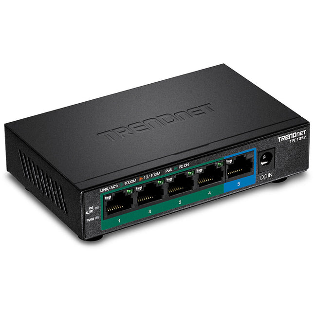 TRENDnet TPE-TG52 Conmutador 5 Puertos Gigabit Ethernet 4 PoE+ 32W PoE+
