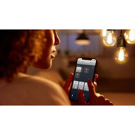 Philips Hue A19 Bombilla Filamento Edison Bluetooth 550 lúmenes 2200-4500K luz blanca