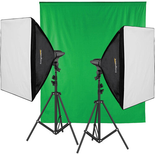 Impact LED Softbox Kit Iluminación Estudio 2 Lámparas 60W 50x50 cm