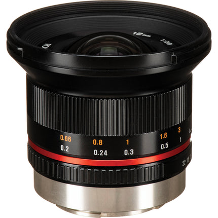 Rokinon 12mm f2.0 NCS CS Objetivo para Fujifilm X Montura 18mm Black